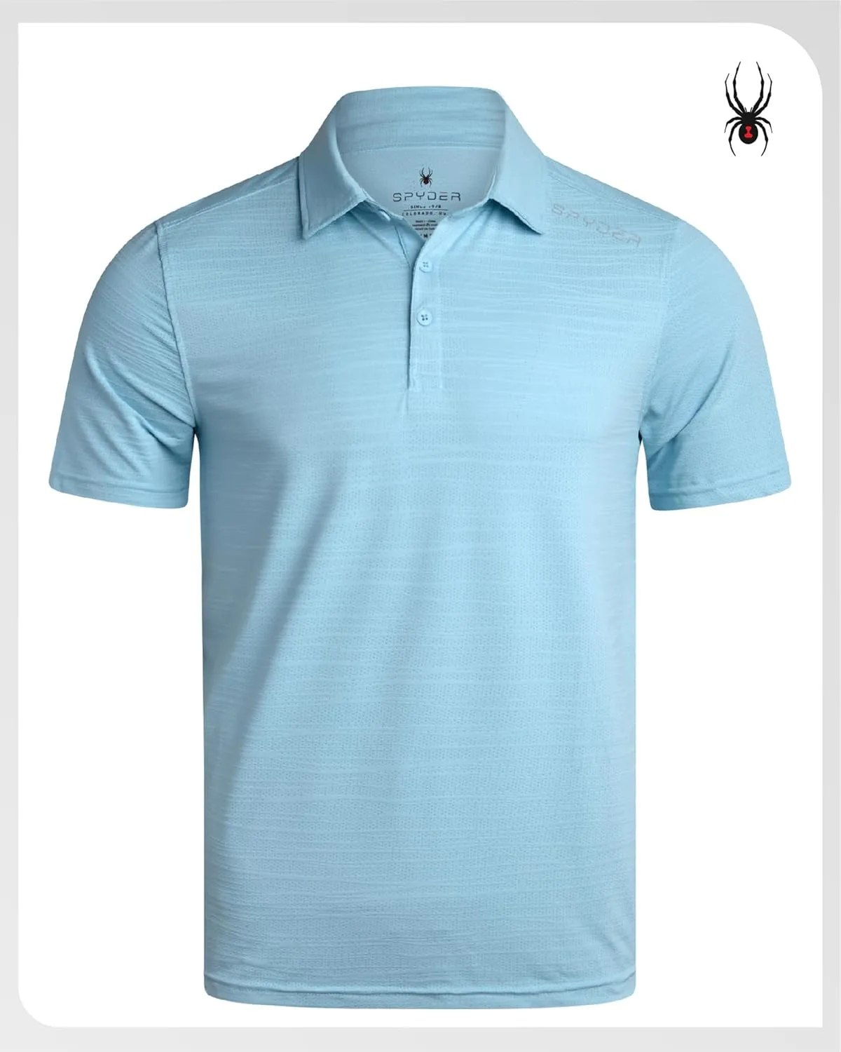 Spyder Mens Polo Shirt - Moisture-Wicking Short Sleeve Athletic Performance Collared Golf Shirt for Men (S-XL)