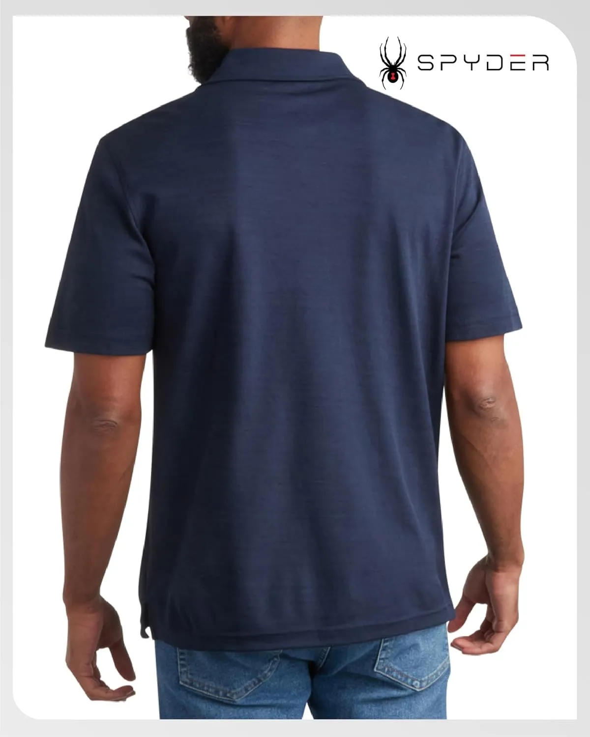 Spyder Mens Polo Shirt - Moisture-Wicking Short Sleeve Athletic Performance Collared Golf Shirt for Men (S-XL)