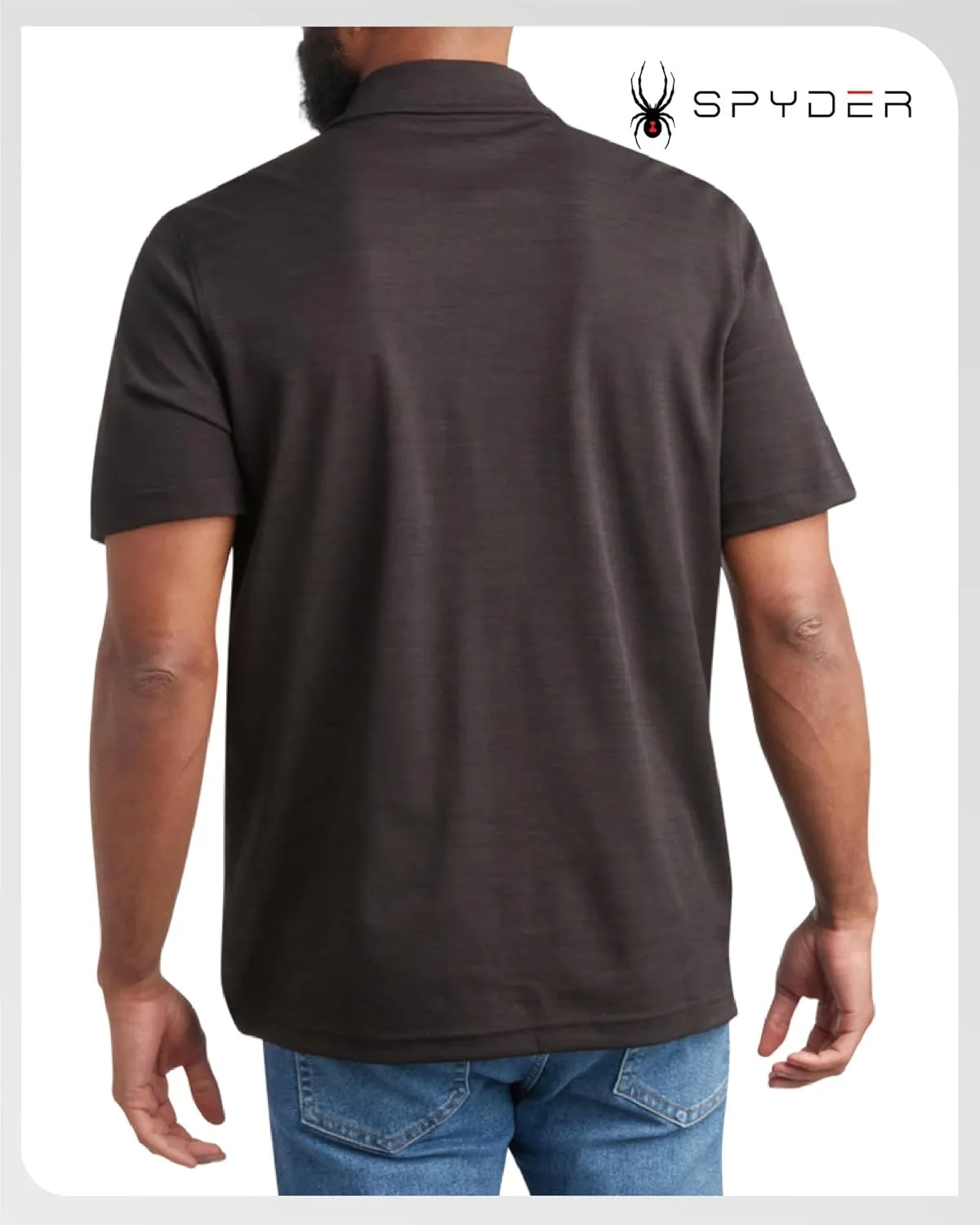 Spyder Mens Polo Shirt - Moisture-Wicking Short Sleeve Athletic Performance Collared Golf Shirt for Men (S-XL)