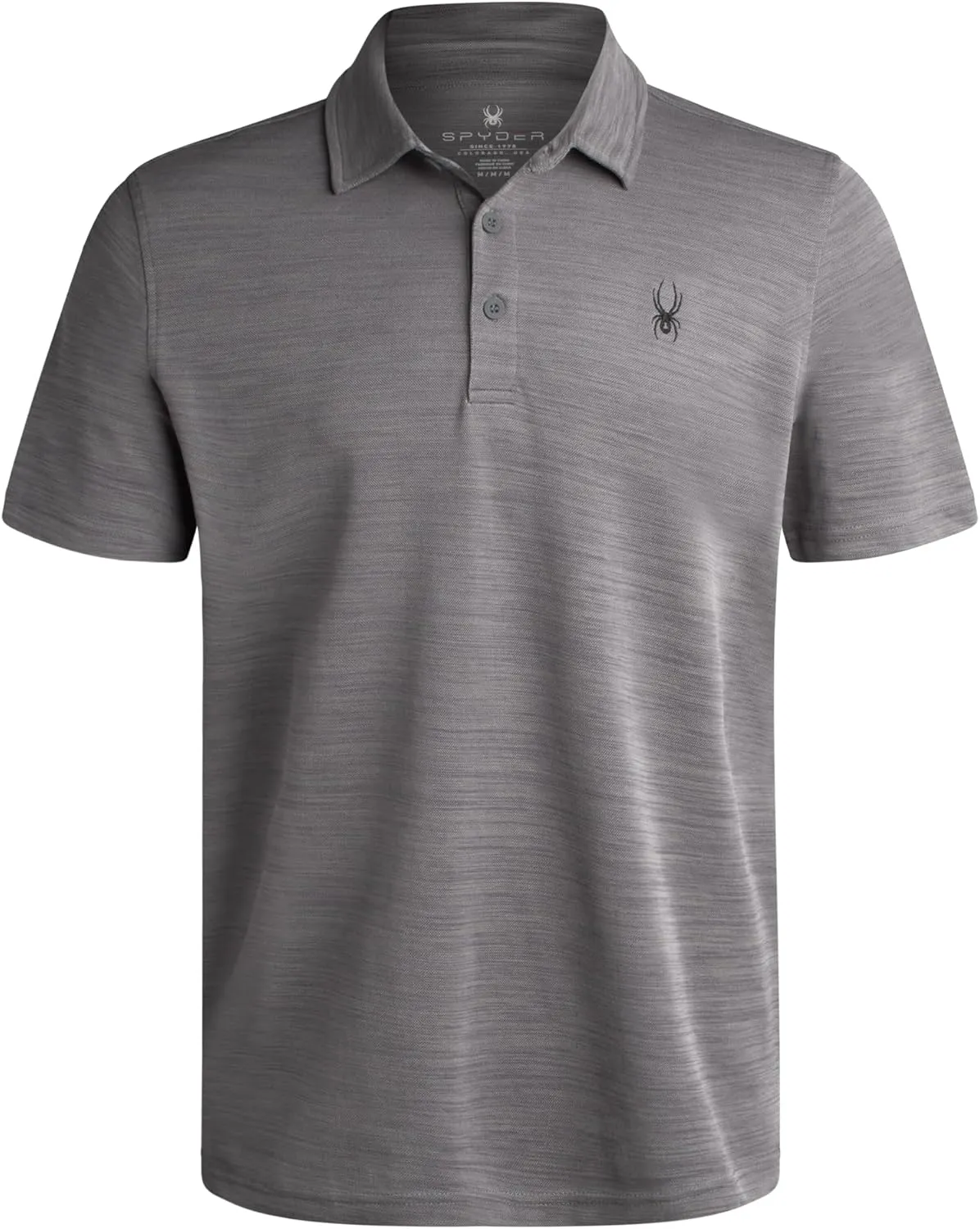 Spyder Mens Polo Shirt - Moisture-Wicking Short Sleeve Athletic Performance Collared Golf Shirt for Men (S-XL)