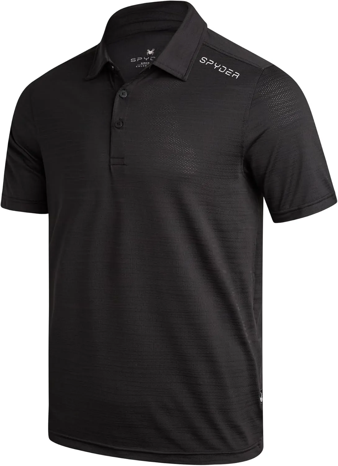 Spyder Mens Polo Shirt - Moisture-Wicking Short Sleeve Athletic Performance Collared Golf Shirt for Men (S-XL)