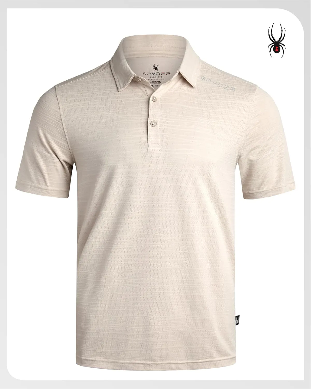 Spyder Mens Polo Shirt - Moisture-Wicking Short Sleeve Athletic Performance Collared Golf Shirt for Men (S-XL)