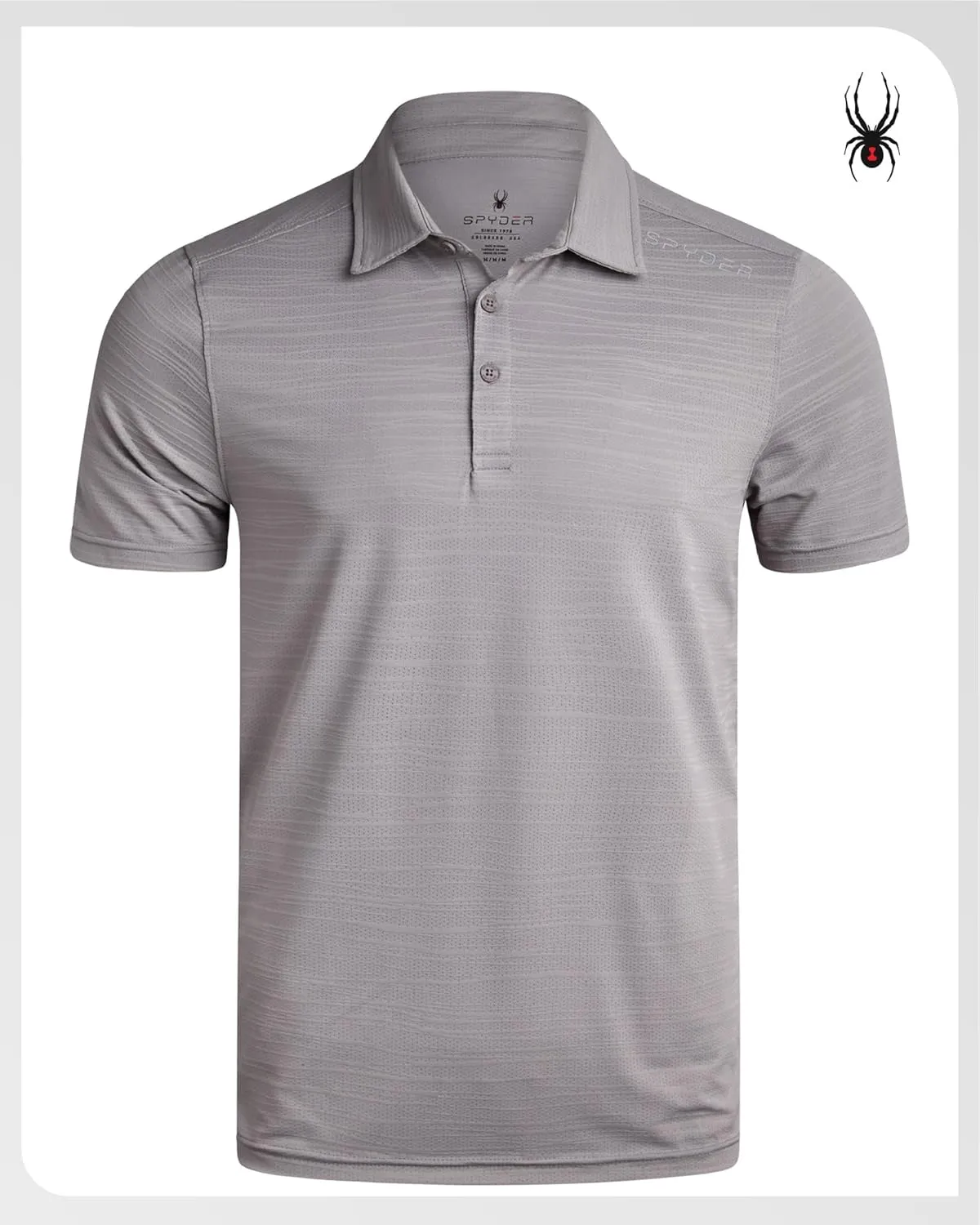 Spyder Mens Polo Shirt - Moisture-Wicking Short Sleeve Athletic Performance Collared Golf Shirt for Men (S-XL)