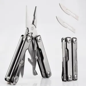 SQT2051 10-in-1 Multitool - Foldable, Professional Multitool for Men, DIY, Outdoor Camping, Home Repairs, Survival Kit, Hiking, Fishing, Emergency Use, Compact & Durable, Ideal Gift for Men