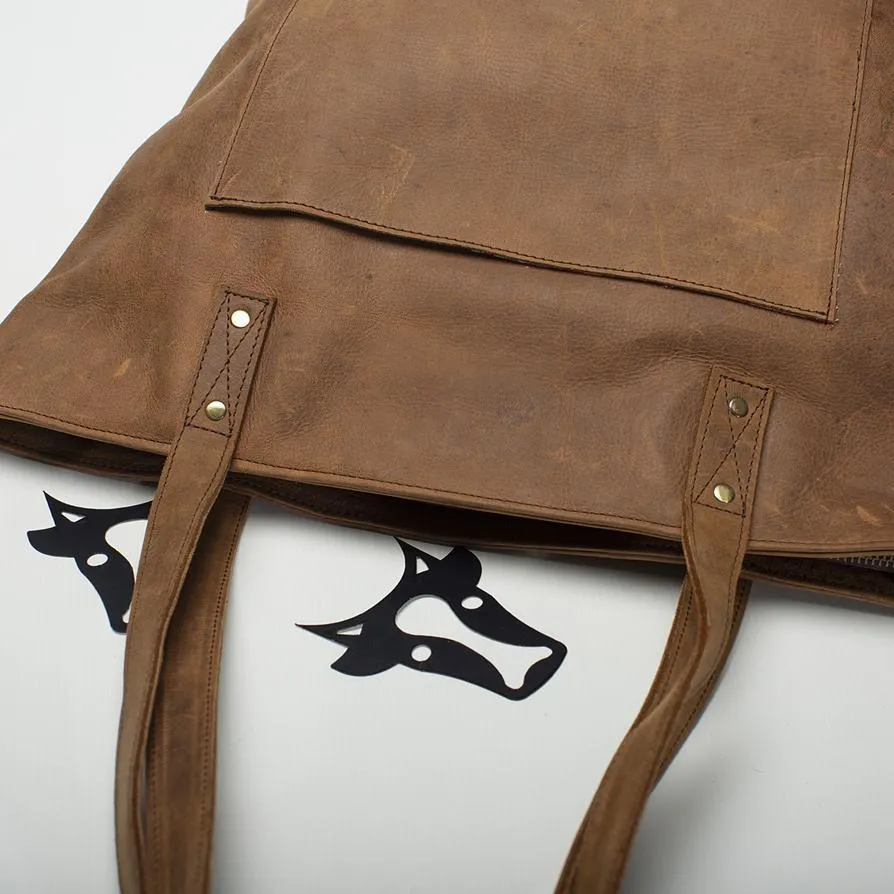 Steel Leather Tote