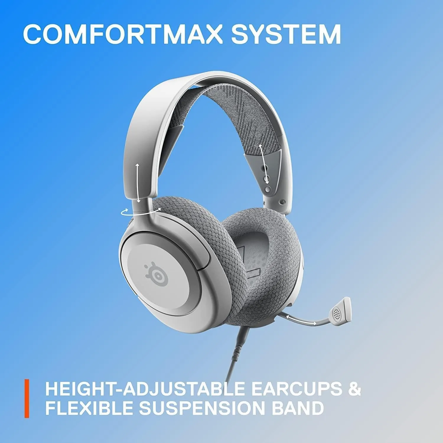 SteelSeries Arctis Nova 1P PS5 Headphones - Gaming Headset - 360° Space Sound - Memory Foam Ear Pads - Noise Cancelling Microphone - Also for PC, PS4, Switch, Xbox - White