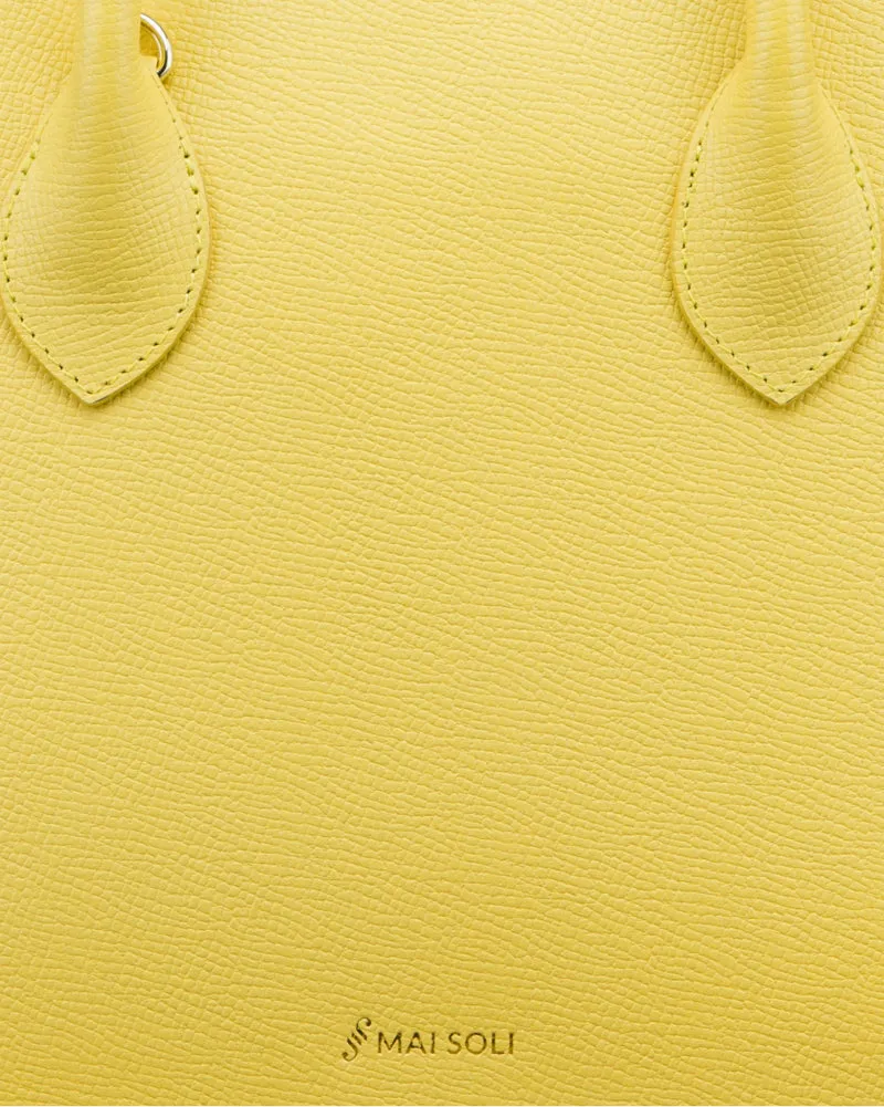 Stella Satchel Bag - Lime Yellow