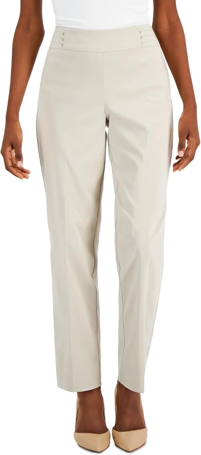 Studded Pull-On Pants, Petite & Petite Short Stonewall PL