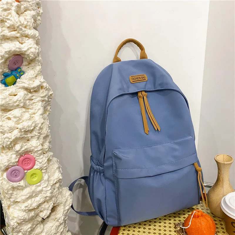Style Female Simple College Cute Nylon Backpacks