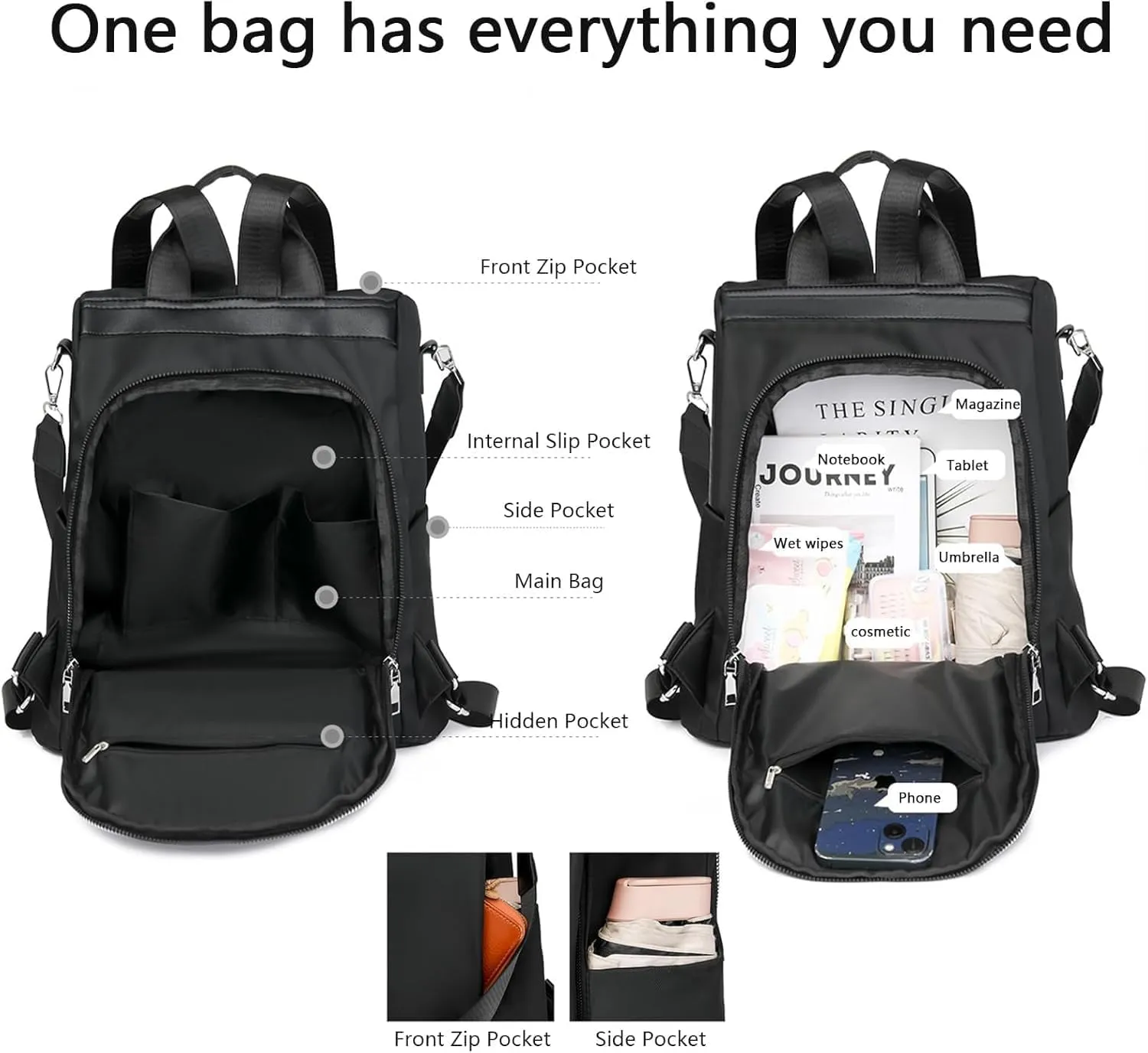 Subscrsidewa Anti-Theft Large Capacity Backpack, 2025 Oxford Cloth Backpack for Women,Large Capacity Leisure Travel Bag (Multicolor)