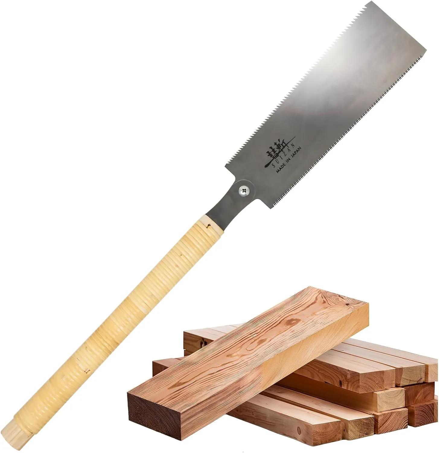 SUIZAN Ryoba Double Edge Saw 9.5" Assembly ver - Professional Japanese Pullsaw Handsaw Woodworking Tools