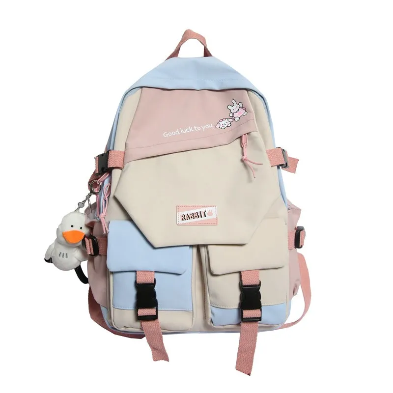 Summer Nylon Contrast Color Fashion Street Backpacks