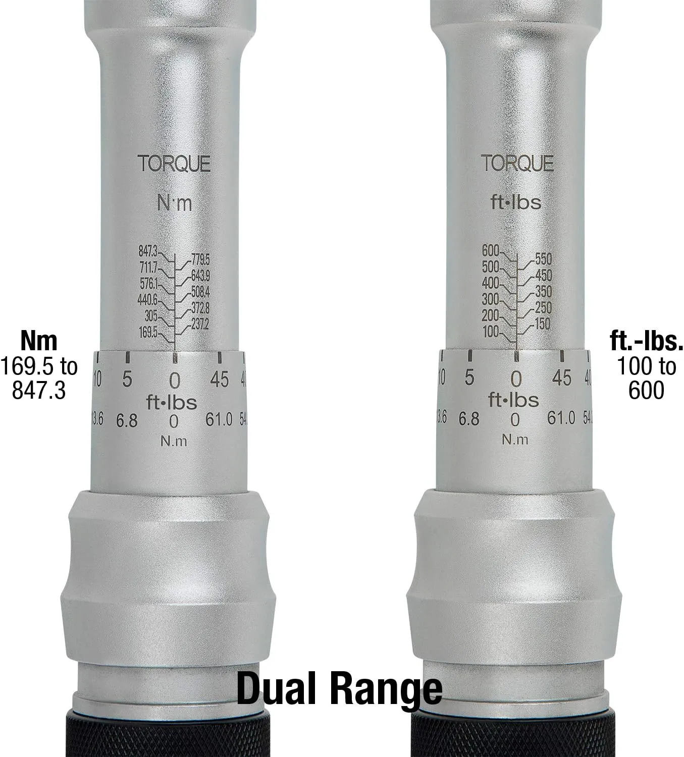 Sunex 40600, ¾" Drive, 48T Torque Wrench, 110 To 600'-Lb, 48 Tooth Ratcheting Mechanism, Accurate To 3% Clockwise & 6% Counterclockwise, Audible Click, Heat Treated Tube, Aluminum Handle
