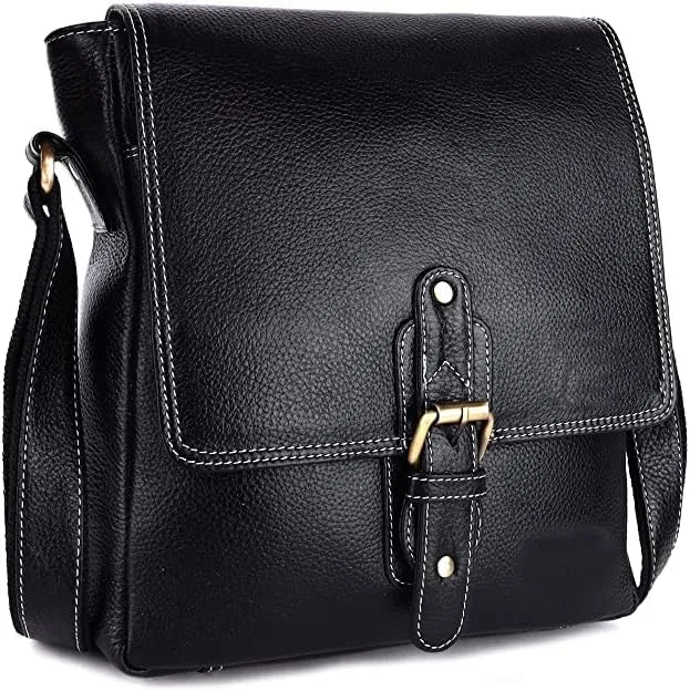 SUNLEXA Real Leather Crossbody Bags for Women, Travel Purse Crossover, Long Over the Shoulder Sling Womens Purses