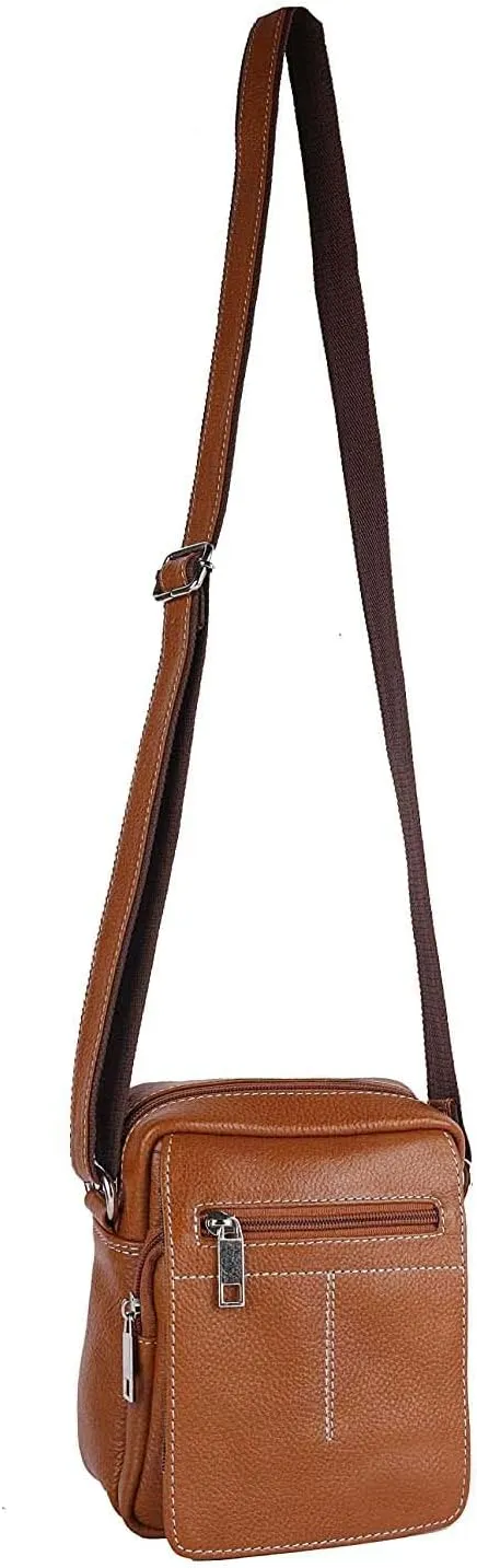 SUNLEXA :Real Leather Crossbody Bags for Women Travel Purse Crossover, Long Over the Shoulder Sling Womens Purses.