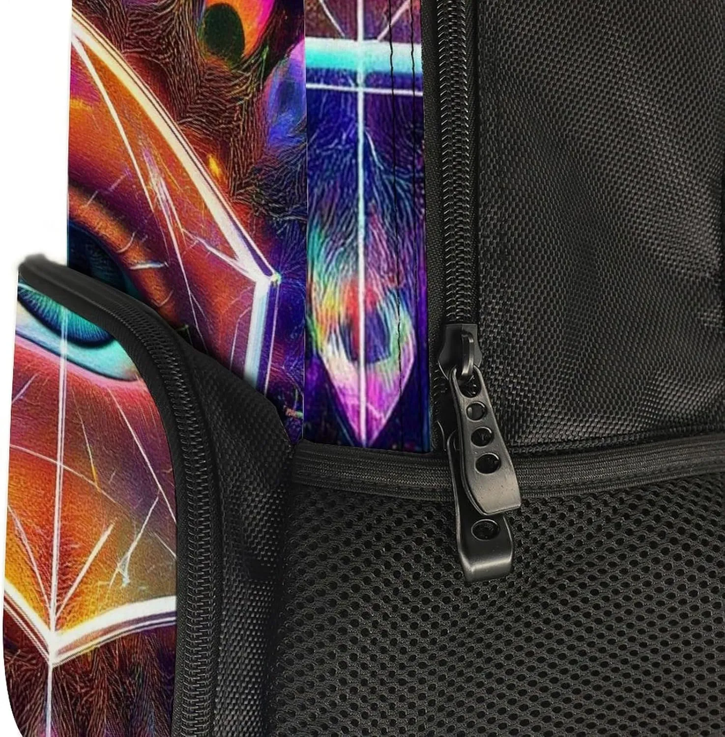 Supdreamc Rucksack Anti-Theft Multipurpose Large Capacity Carry On Bag - Colorful Tattoo Trippy Acid Eye Travel Hiking Bag & Day Pack With Side Pockets