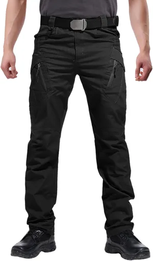 Susclude Men's Outdoor Cargo Work Trousers Military Tactical Pants Ripstop Assault Combat Trousers Hiking Pants Men