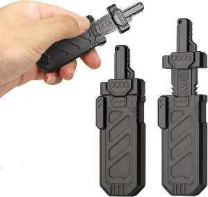 Sword Fidget Toy, Ejectable Sword Fidget Toys for Adults, Home Office Executive Desk Toy Stress Relief Toy, Ideal Gifts for ADHD, ADD & Autism (Grey)