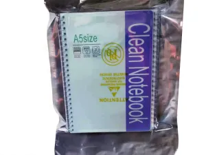 Swwip Cleanmroom note book , Size A5, 50 pages per book,5 notebooks per pack. total 250 pages per pack, blue color and sealed with anti-static bag Office Product