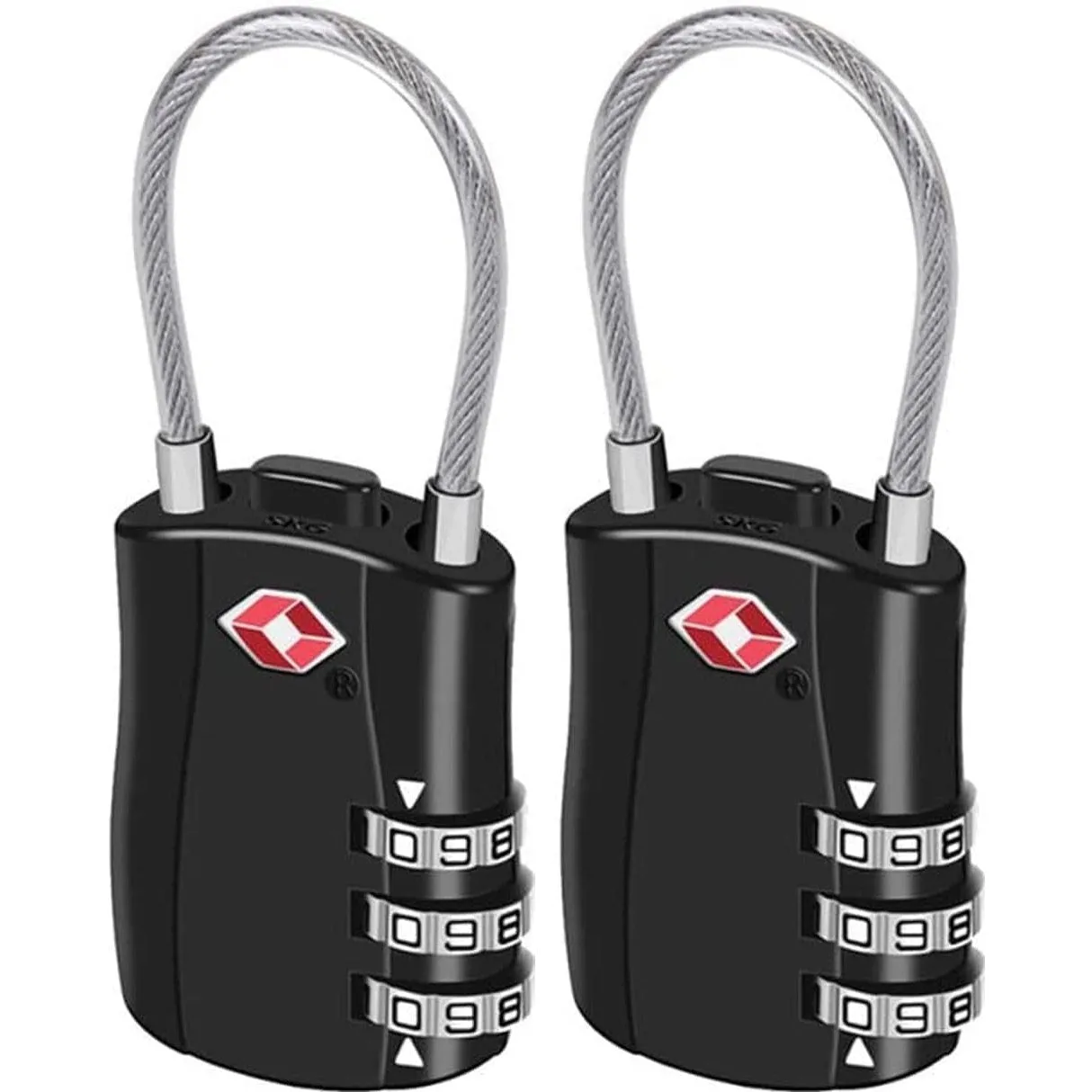 T Tersely TSA Approved Luggage Combination Locks, (2 Pack) Combination Padlock with Alloy Body TSA Lock for Travel Bag, Suit Case, Lockers, Gym, Bike Locks or Other