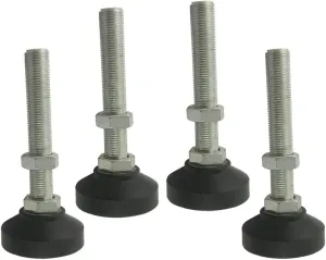 Table Leg Extenders,Adjustable Feet for Furniture,4pcs Adjustable Furniture Thread Leveling Feet,Nylon Base for Sofa,Cabinet,Workshops,Offices Foot Cups(50xM10x80mm)