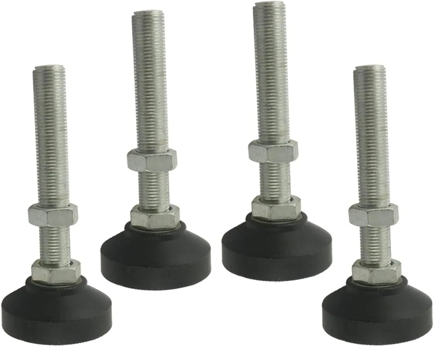 Table Leg Extenders,Adjustable Feet for Furniture,4pcs Adjustable Furniture Thread Leveling Feet,Nylon Base for Sofa,Cabinet,Workshops,Offices Foot Cups(50xM10x80mm)