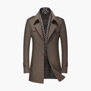 Tailored Business Button Coat for Men