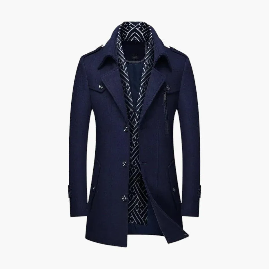 Tailored Business Button Coat for Men