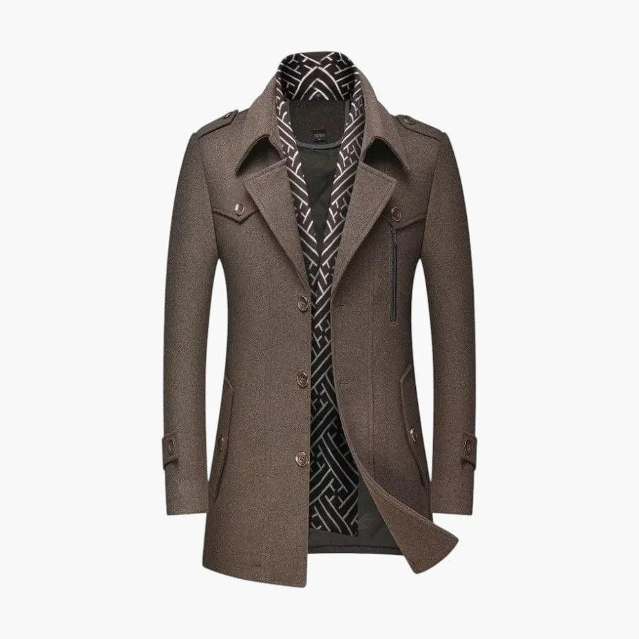 Tailored Business Button Coat for Men