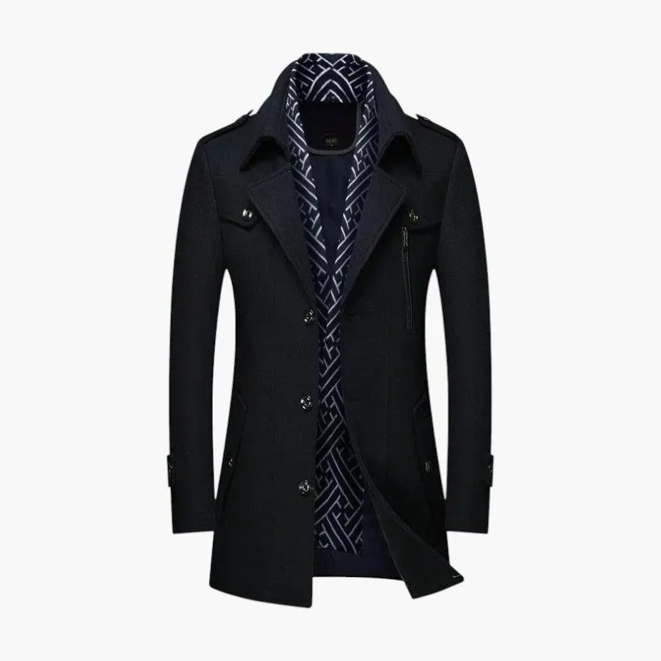 Tailored Business Button Coat for Men
