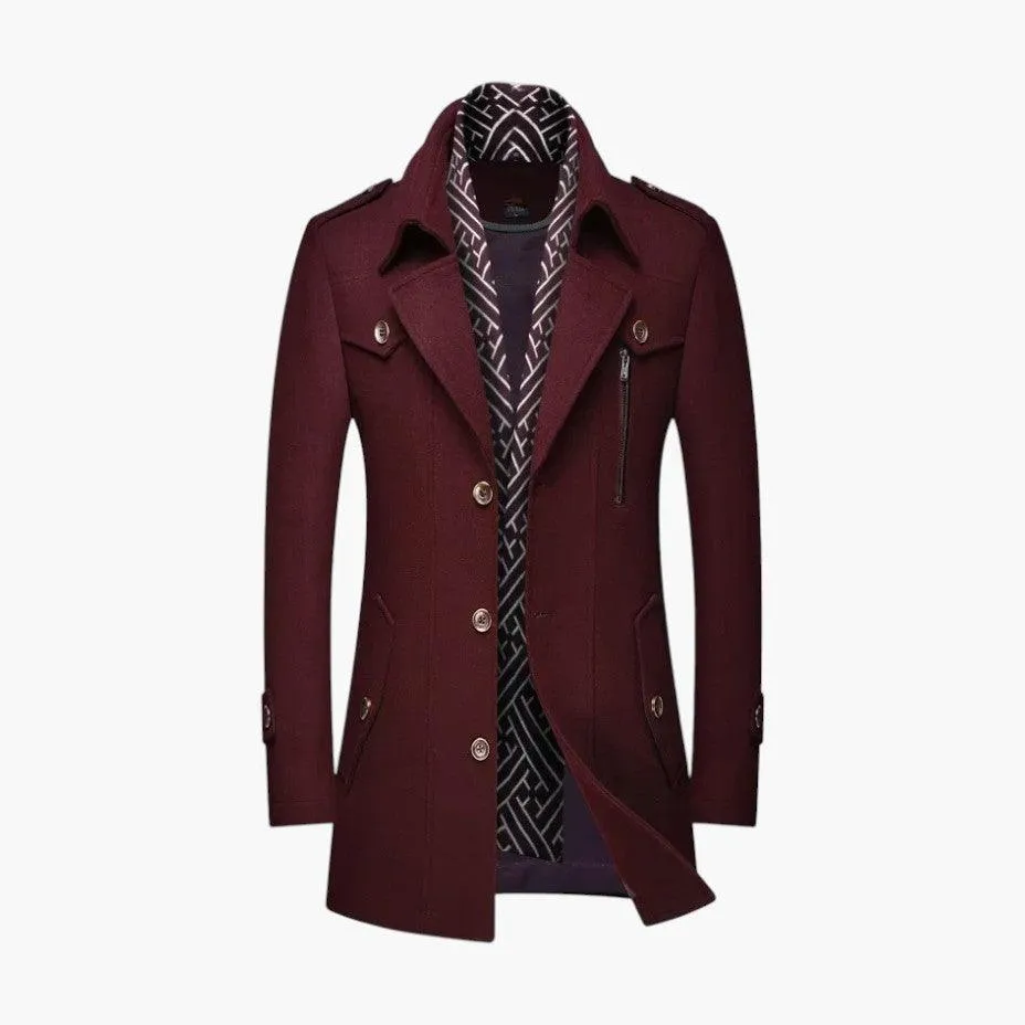 Tailored Business Button Coat for Men