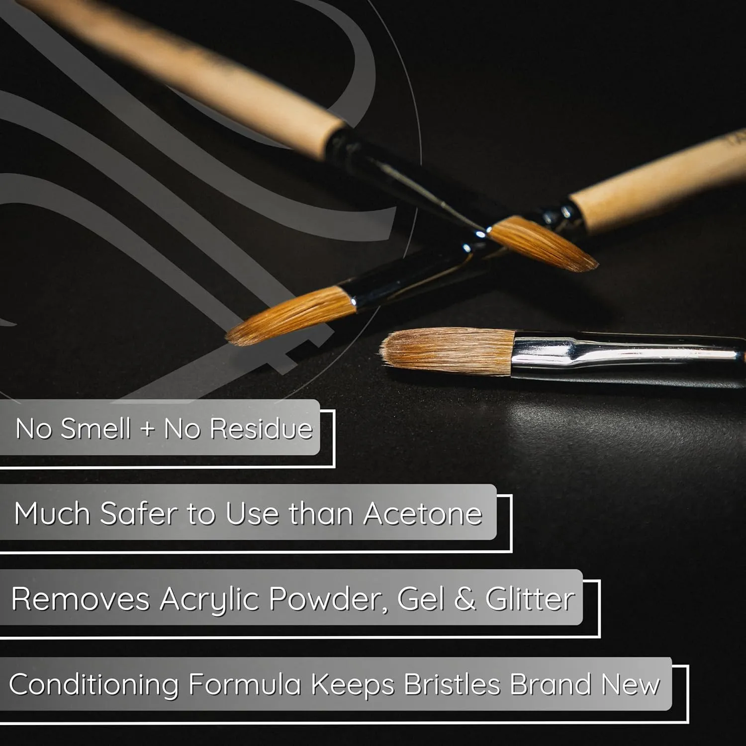 Tammy Taylor Kolinsky Custom Gel Brush | For Gel Nails Application | Perfect Wood Handle