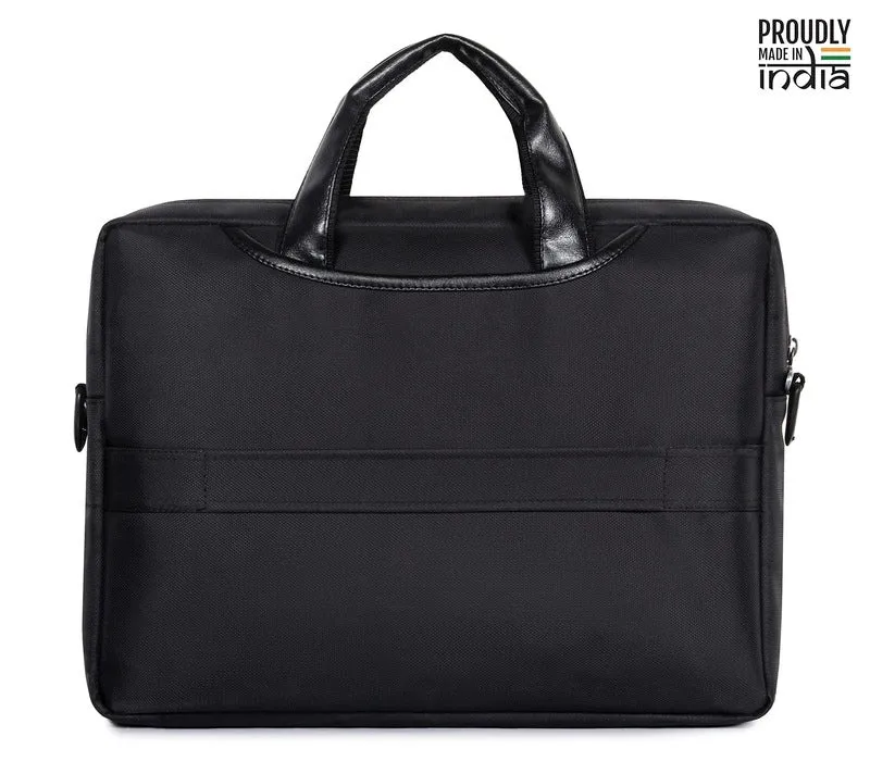 THE CLOWNFISH Faux Leather 15.6 inch Laptop Messenger Bag - Expandable, Stylish | Organizer Included | 17L | Chocolate