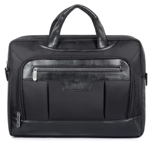 THE CLOWNFISH Faux Leather 15.6 inch Laptop Messenger Bag - Expandable, Stylish | Organizer Included | 17L | Chocolate