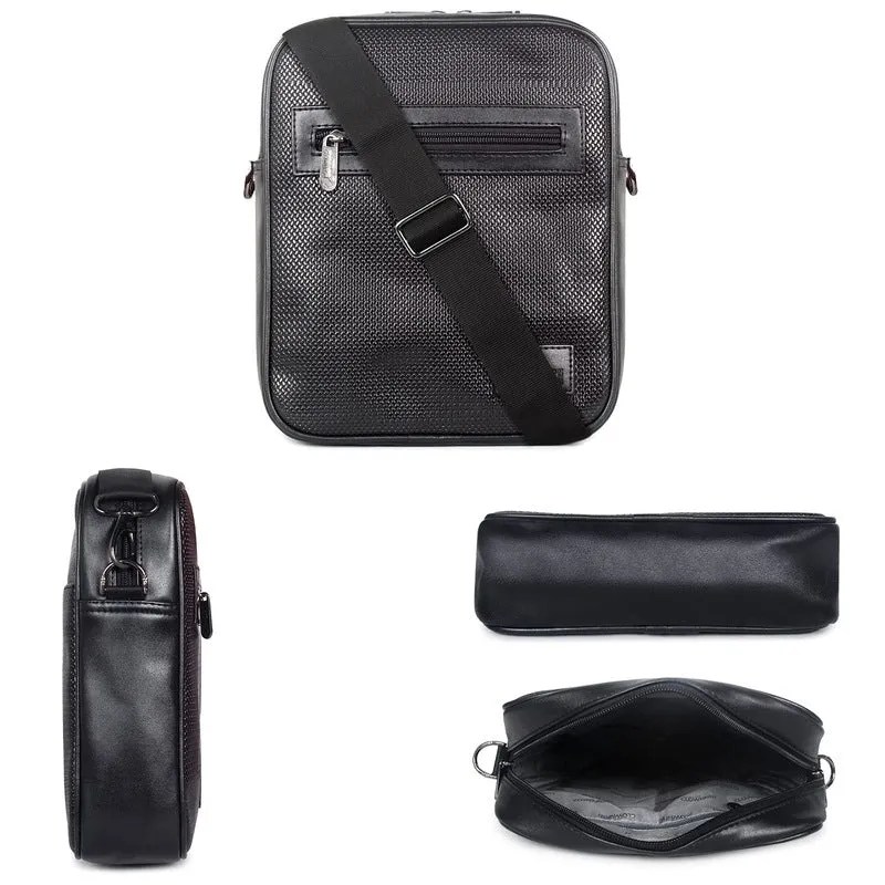 THE CLOWNFISH Mystic Series Vegan leather Chocolate Messenger Bag