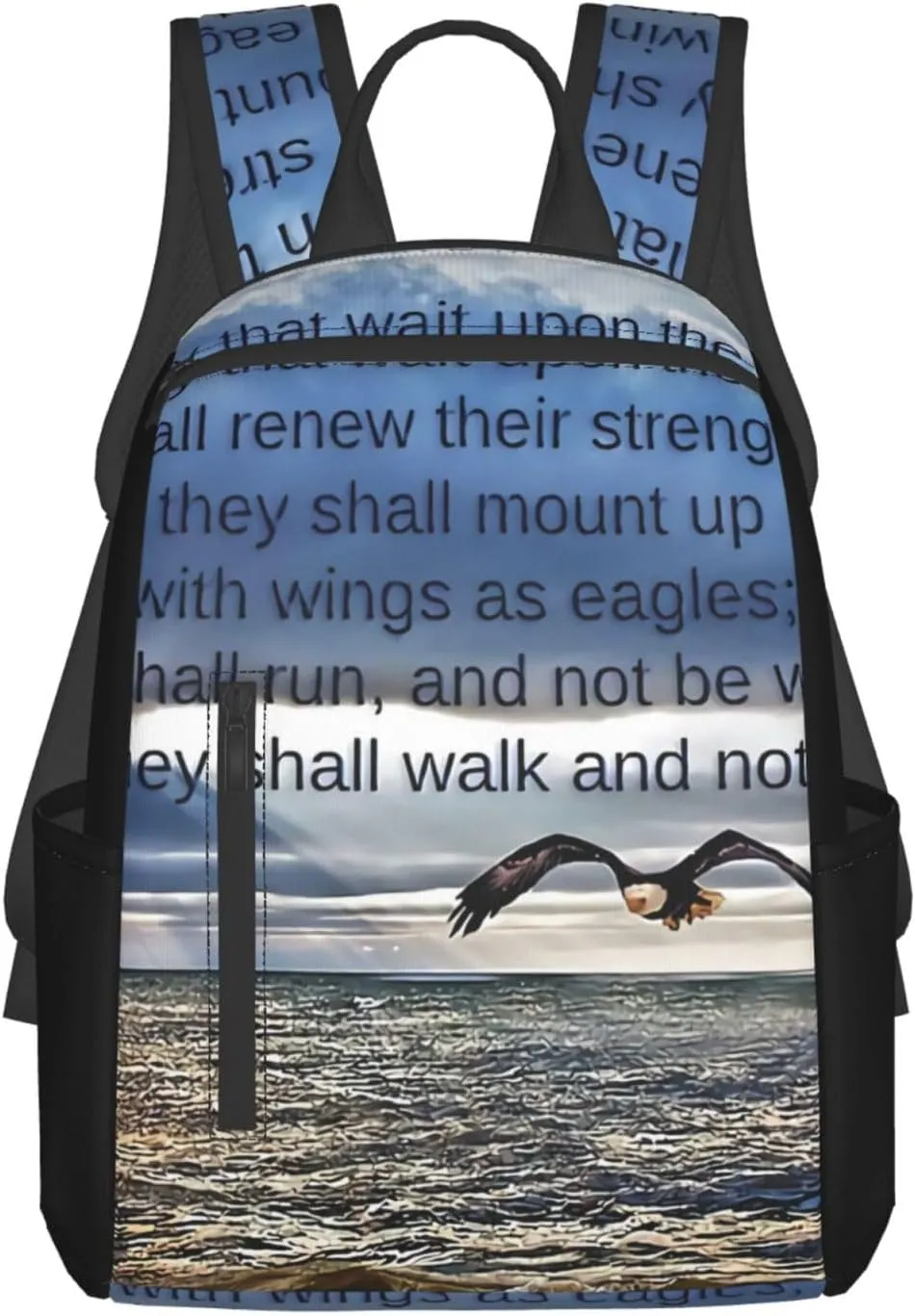 They That Wait Upon The Lord Lightweight Backpack For Women Men, Casual Polyester Daypack Bookbag Travel Hiking Bag, Durable Laptop Backpack