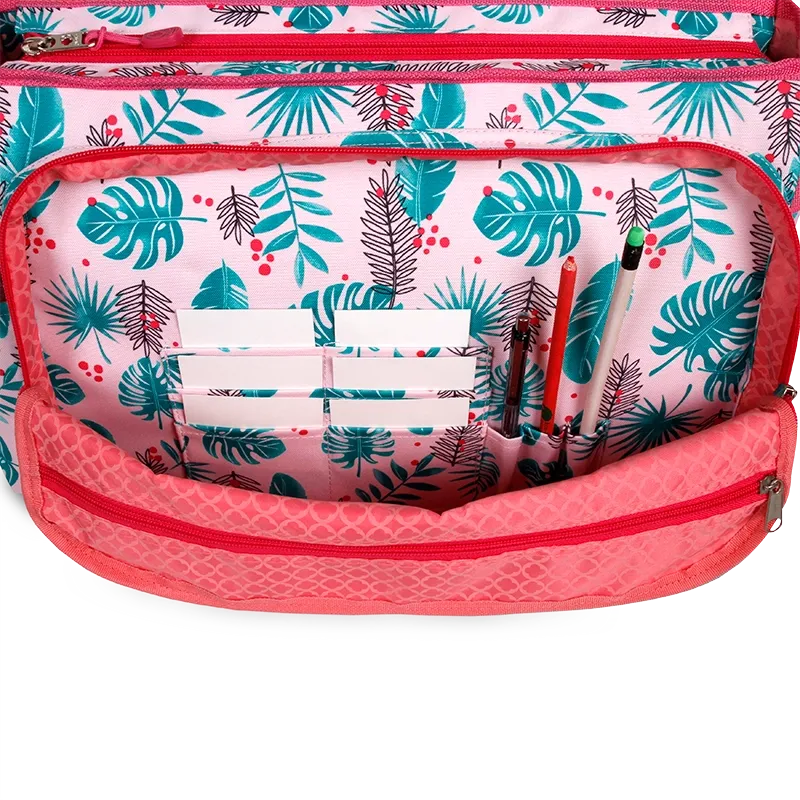 Thomas Laptop Messenger Bag in Palm Leaves - Final Sale