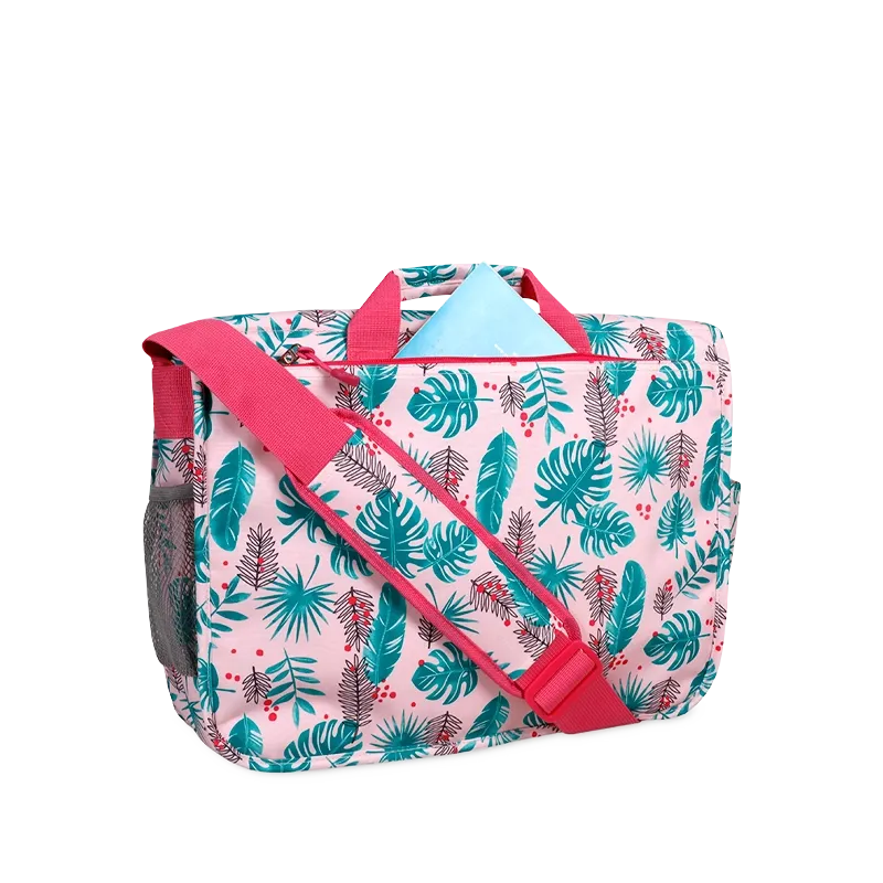 Thomas Laptop Messenger Bag in Palm Leaves - Final Sale