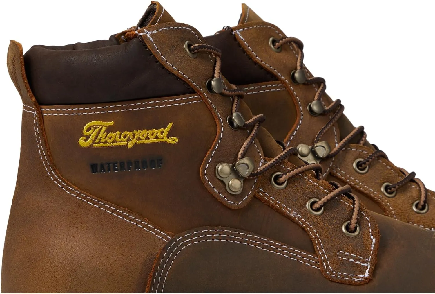 Thorogood Men's Iron River 6” Leather Waterproof Work Shoes with Composite Safety Toe Oil and Slip-Resistant Outsole