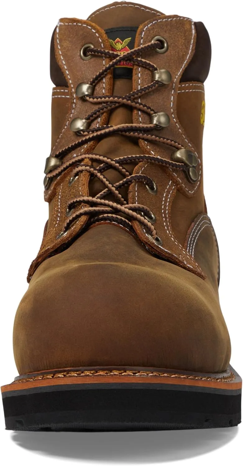 Thorogood Men's Iron River 6” Leather Waterproof Work Shoes with Composite Safety Toe Oil and Slip-Resistant Outsole