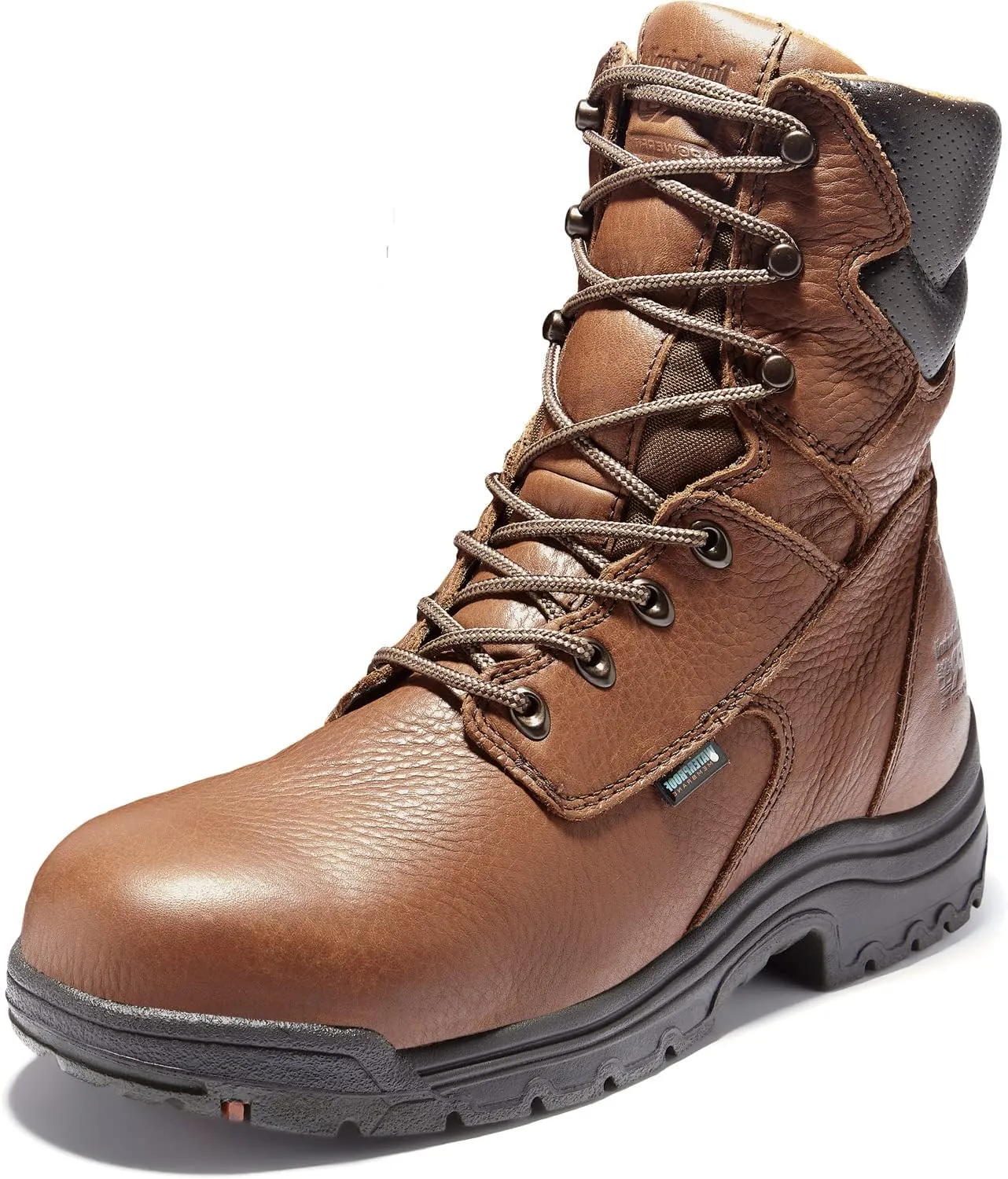 Timberland PRO Men's 47019 Titan 8" Waterproof Safety Toe Boot Industrial Work, Brown, 10.5 Wide