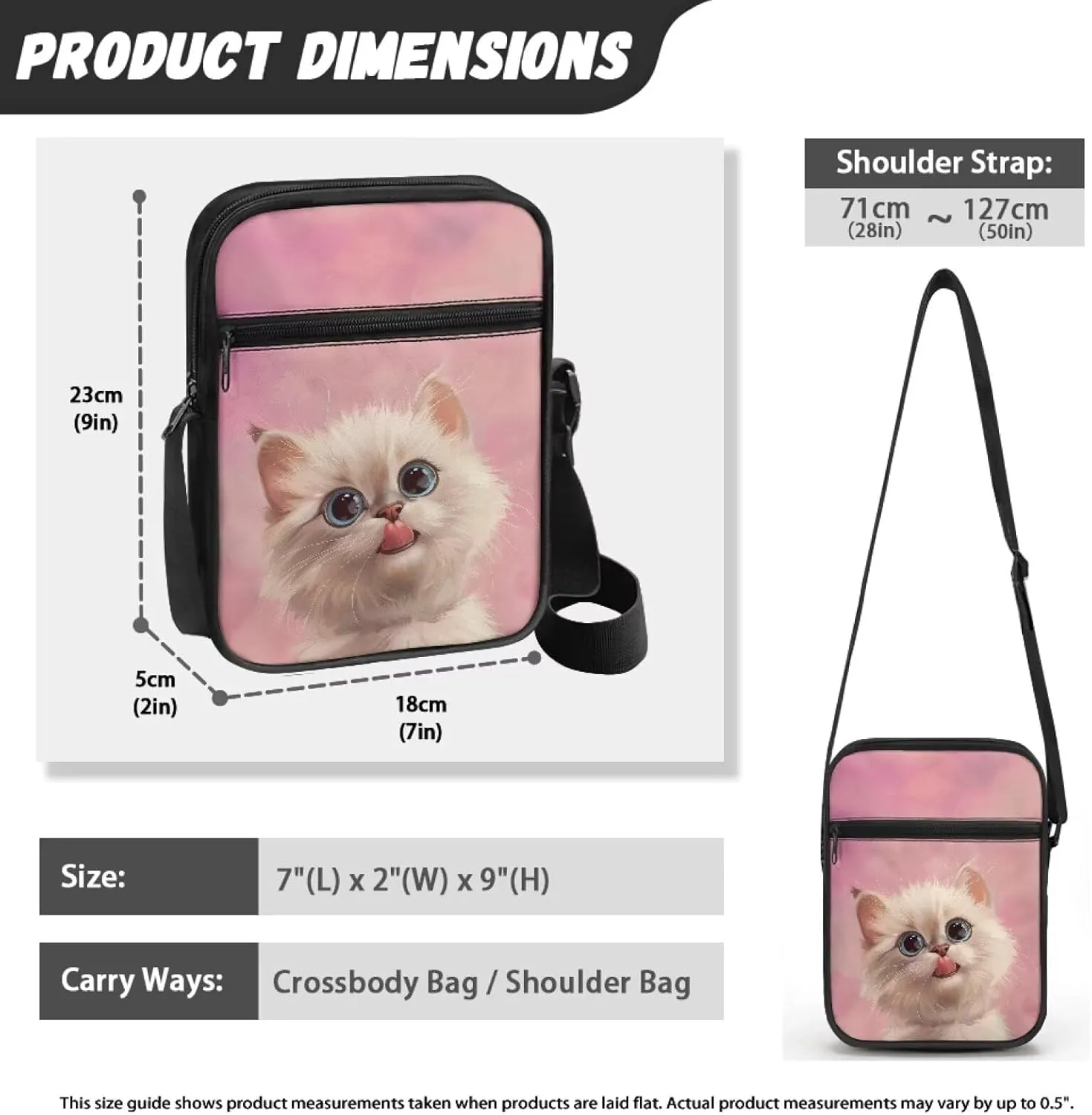 TODIYADDU Versatile Sling Bag Crossbody Phone Bag Women Shoulder Bag with Adjustable Strap Mini Messenger Bag for Cell Phone
