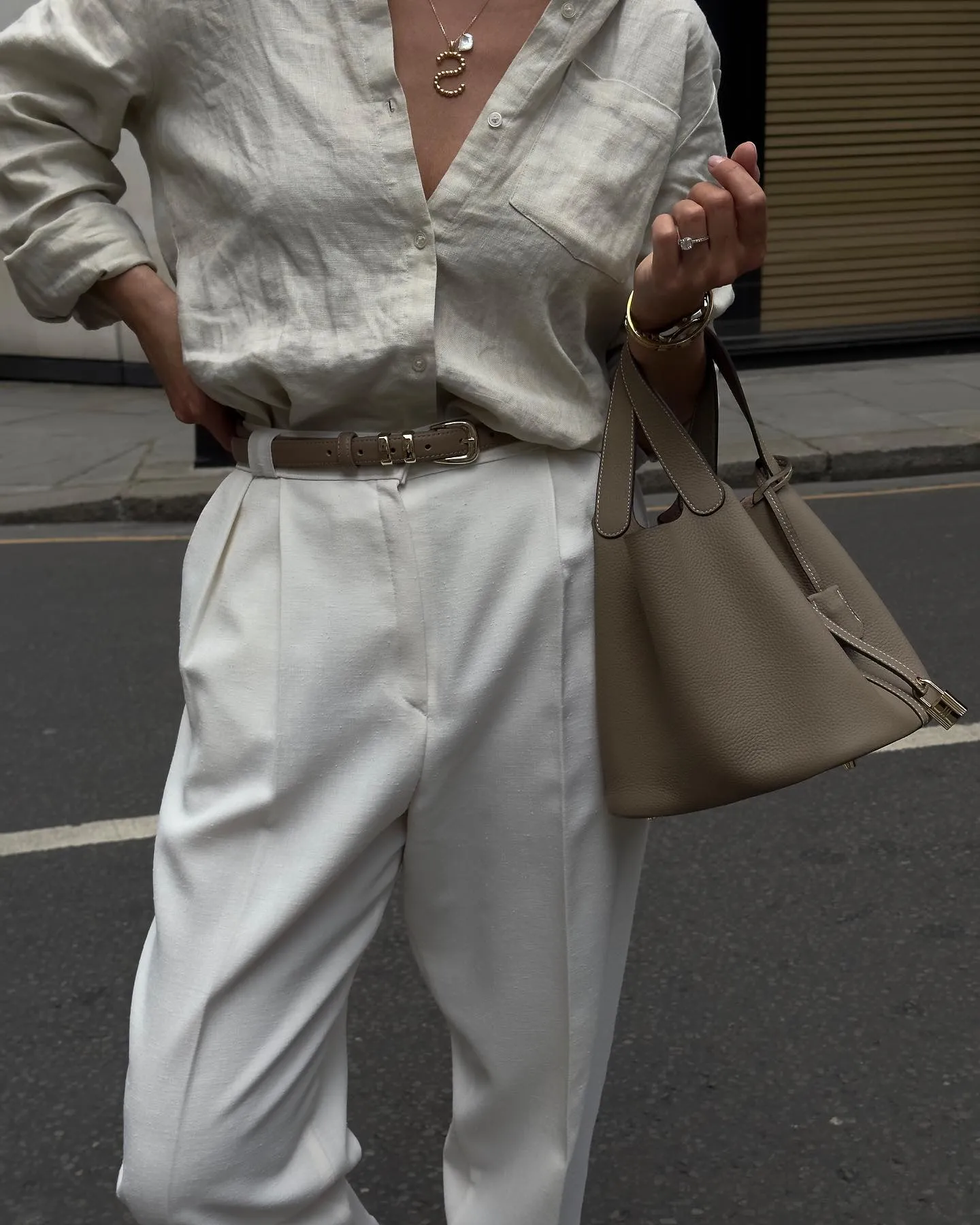 Top Grain Leather Inspired Pictin Handbag