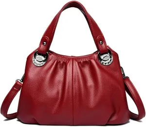 Top Handle Satchel Handbag for Women PU Leather Crossbody Bag Designer Tote Handbag Roomy Work Bag Shoulder Purse