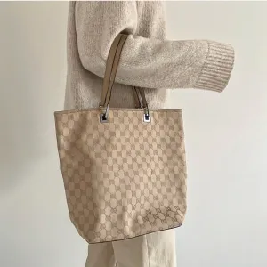 Tote Jacquard Fully customizable Price slash Gucci Beige