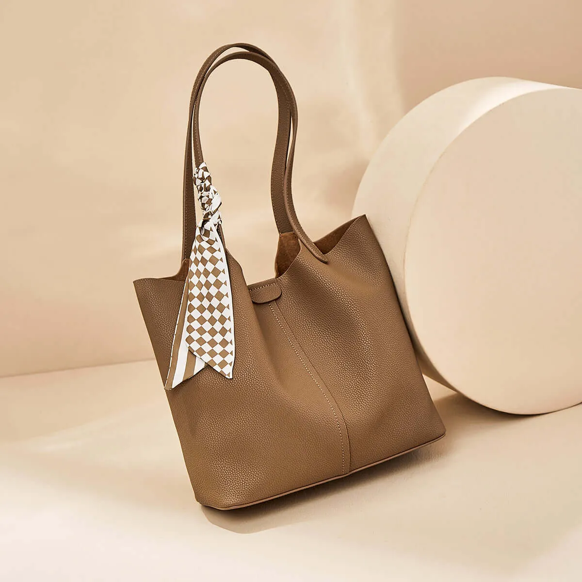 Tote Large Brown Limited access Bag Durable materials Mahogany