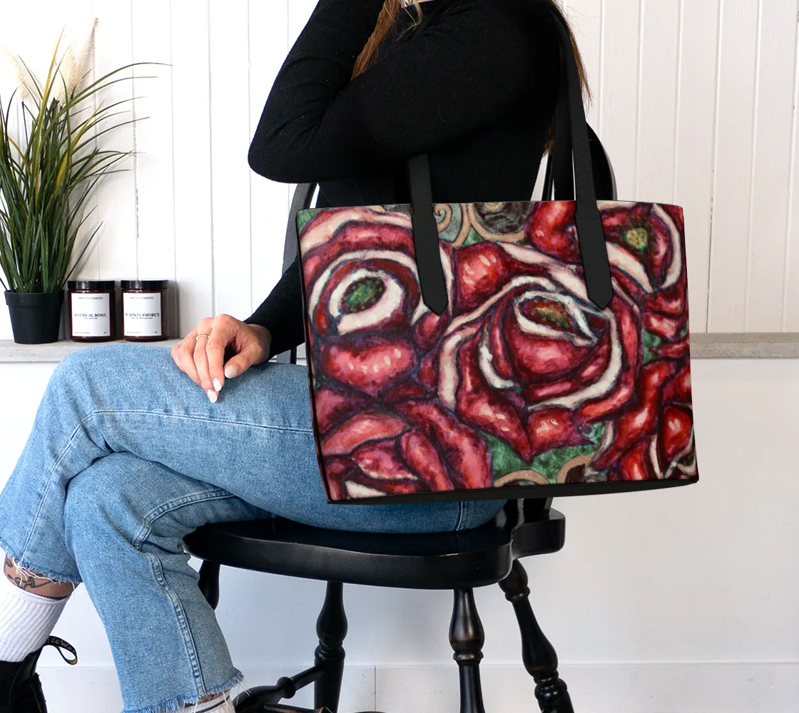 Tote Limited quantity Shadow Leather Bag and Ready-made Vegan Light Roses