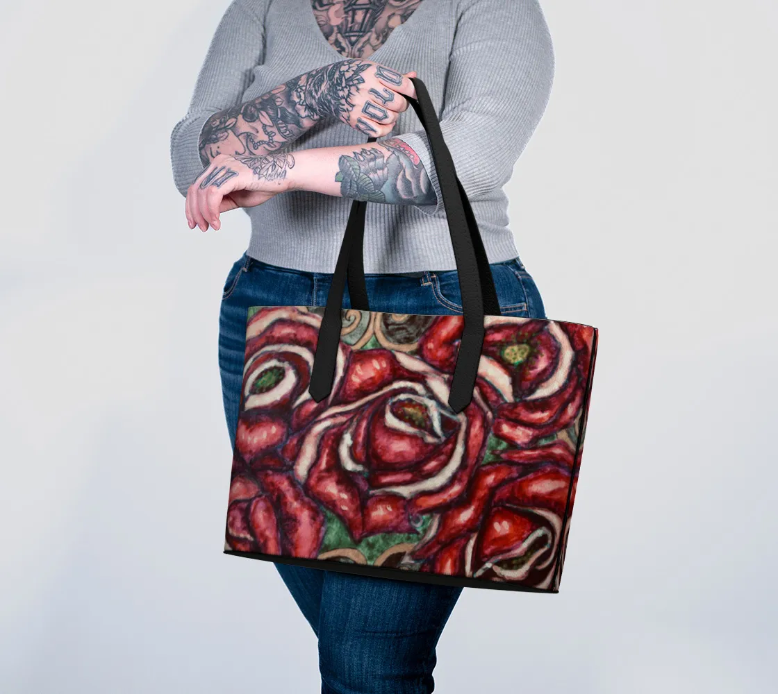 Tote Limited quantity Shadow Leather Bag and Ready-made Vegan Light Roses