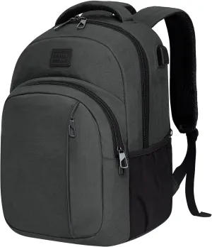 Travel Laptop Backpack,15.6 Inch Business Laptop backpack for Men Women with USB Charging Port,Water-Resistant Laptopack Weekender Daypack for Work College Computer