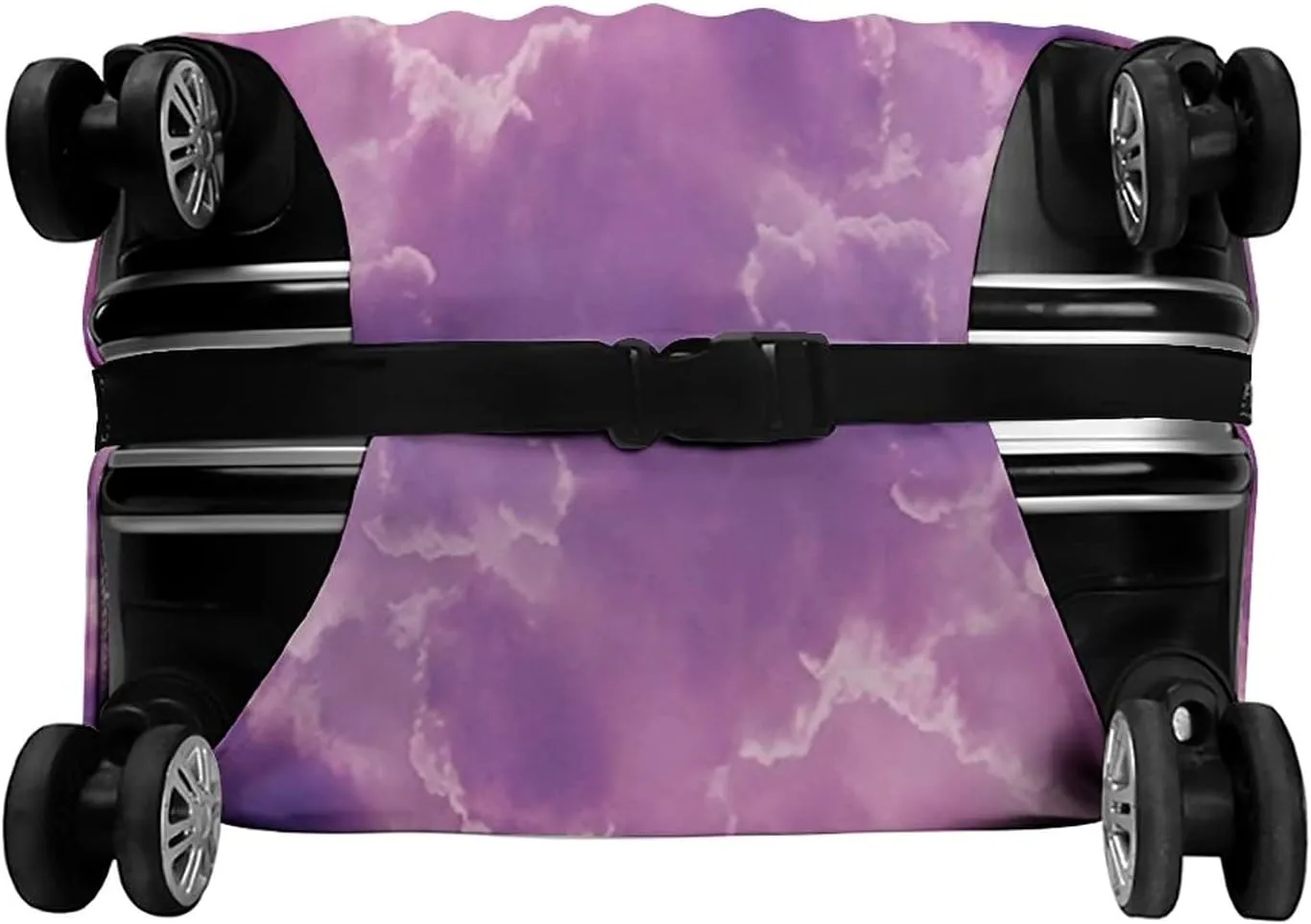 Travel Luggage Cover, Apartment Decor Luggage Cover Suitcase Protector, Dramatic Magical Sky Sun and Heavy Clouds, Fits 30-32 Inch Luggage, Travel Summer Beach Holiday, Purple White